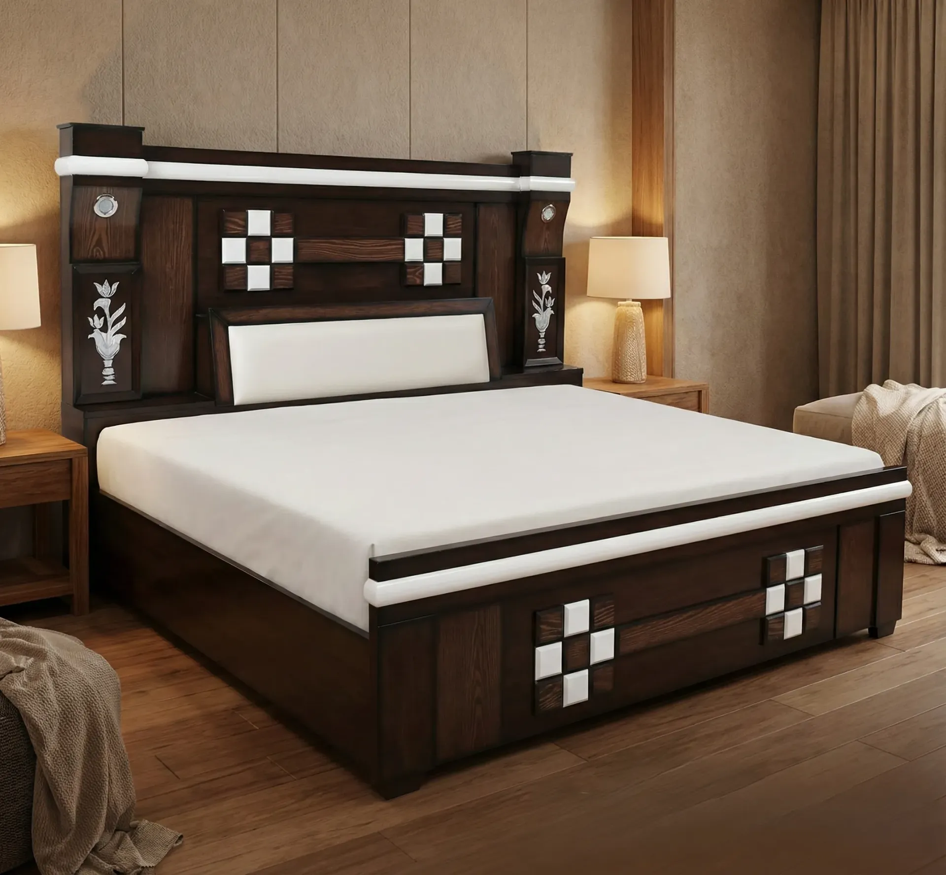 Padded Headboard Counter Bed