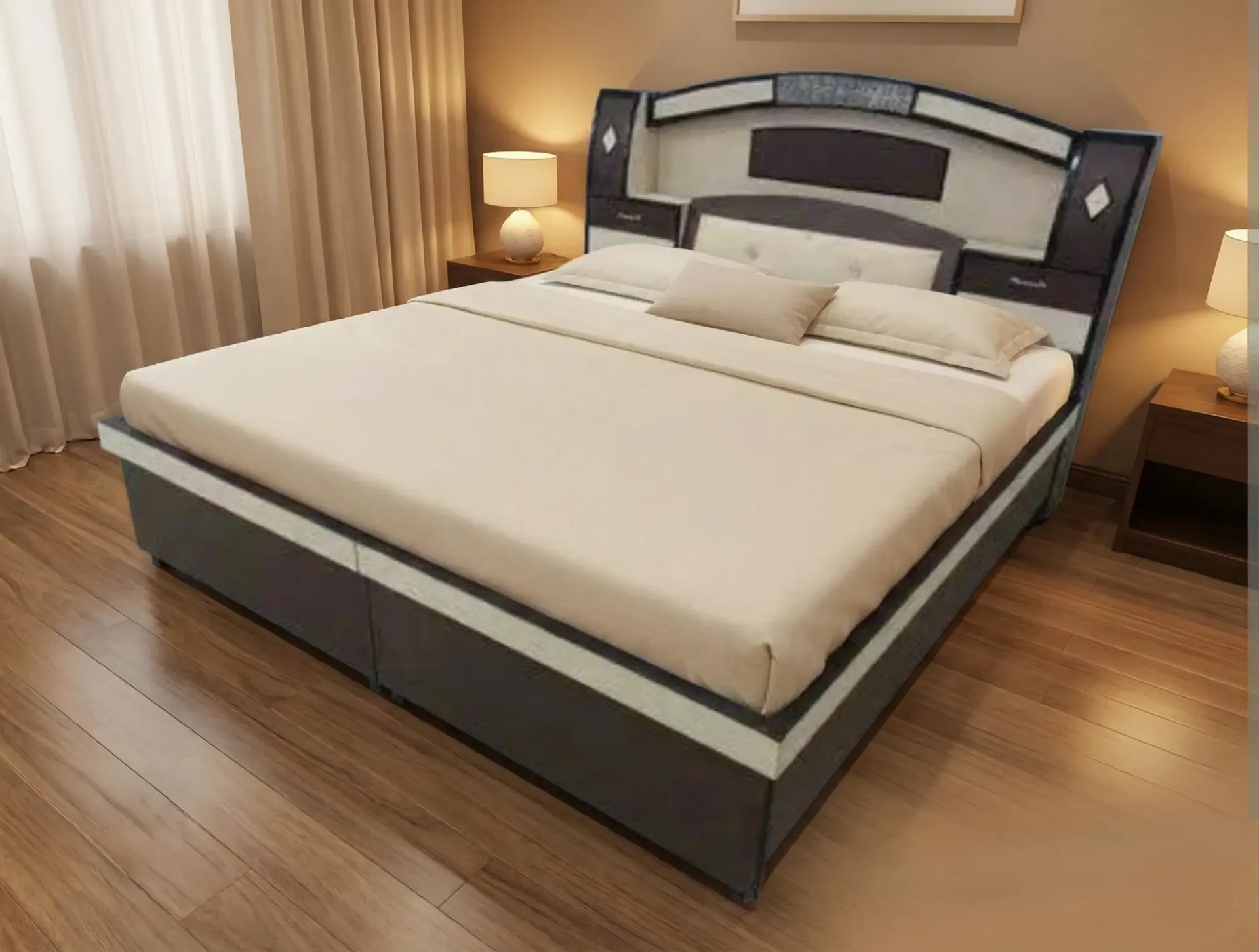 Navy Blue Luxe Bed CB