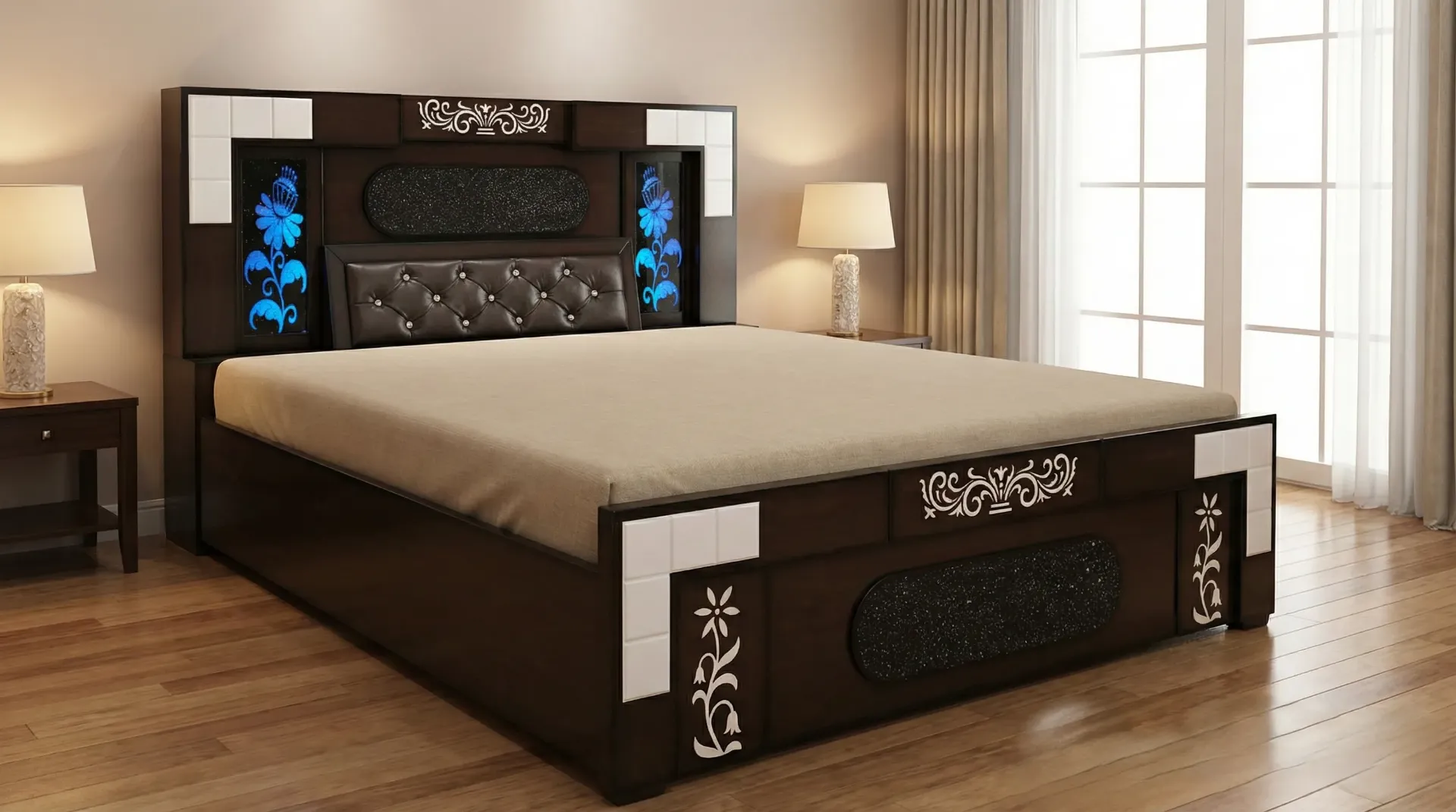 Midnight Black Counter Bed CB
